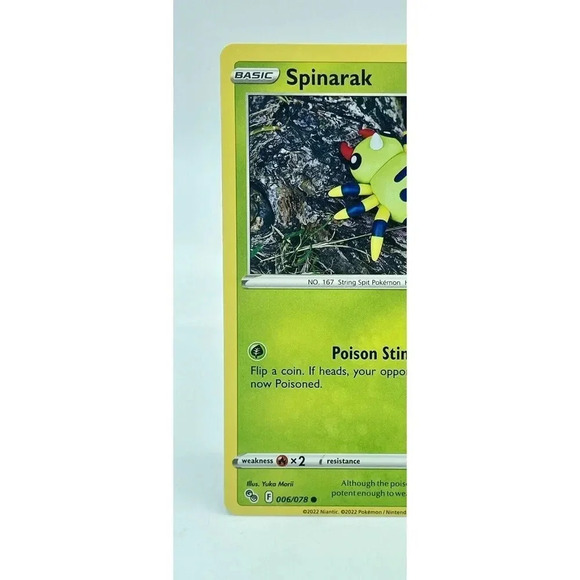 Spinarak 006/078 Stamped Stamped Pokémon GO Non-Holo Pokémon TCG Mint Unplayed - Picture 2 of 6